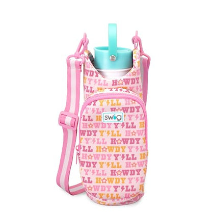 Swig Life Water Bottle Sling Bag, Water Bottle Holder with Adjustable Strap, Carrier Bag with Zippered Phone Pocket, Holds 36oz (Howdy Yall) - color: Howdy Yall