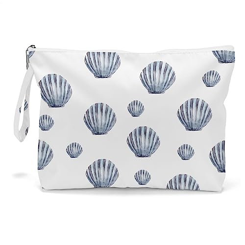 Fokongna Wet Dry Bag Toiletry Diaper Cosmetic Bag, Waterproof, Large Capacity, Zipper, Travel, Shell 01 - color: Shell 01