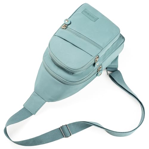 Banelu Small Sling Backpack Crossbody Bags for Women Men, Small Sling Bag Cross Body Bag Fanny Packs Crossbody Purses - Lights Blue - color: D Light Blue