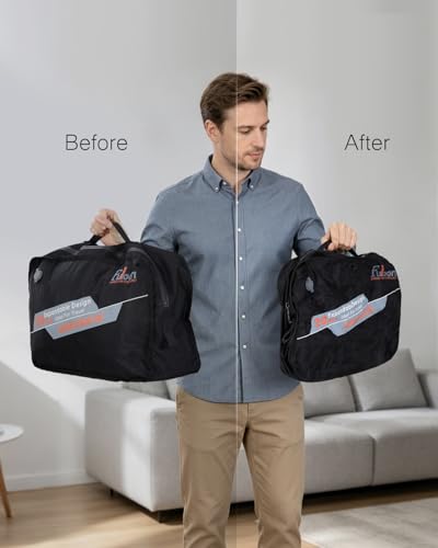 Fuloon Space Saver Vacuum Storage Bags, 20-Inch Travel Compression Bags for Air Travel, Business Trip, Carry-On Suitcases & Backpack, Black (1 Pack, With Pump) - size: 1 Pack With Pump