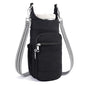 Water Bottle Bag 40 oz Crossbody Bag Insulated Carrier Purse Holder for Walking Hiking with Adjustable Strap - color: Black-2