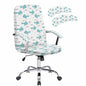 Turquoise Airplane Office Chair Covers with Armrest Covers, Rotating Chair Cover, Modern Abstract Art Cartoon Clouds Gaming Chairs Slipcovers with Elastic for Armchair, Medium - color: Grey, size: M with 2 Armrest Covers
