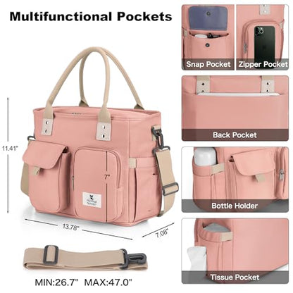 Hafmall 16L Large Pink Lunch Bag for Women, Loncheras para Mujer, Insulated Adult Lunch Tote Box for Work, 4.5Gallon - color: Pink