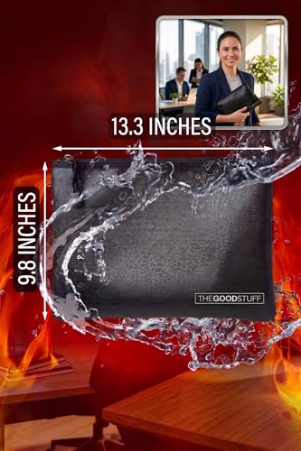 Fireproof Money Bag for Cash (10" x 13") – Waterproof Document Holder with Zipper, Protects Important Papers, Passports & Valuables from Fire & Water – Secure Storage for Home, Office & Travel - style: Cash Bag