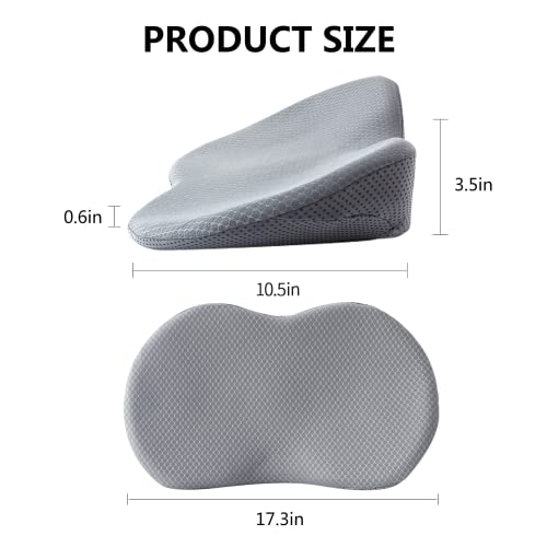 Livtribe Car Seat Cushion - Memory Foam Car Seat Pad - Sciatica & Lower Back Pain Relief - Car Seat Cushions for Driving - Road Trip Essentials for Drivers(Gray) - color: Gray