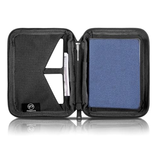 FIREDOG Passport Holder & Travel Wallet with RFID Blocking - Premium Document Organizer Case for Men and Women - Multiple Card Slots, Holds Passports, Cards, Tickets, ID, Cash Holder(Black) - color: Black