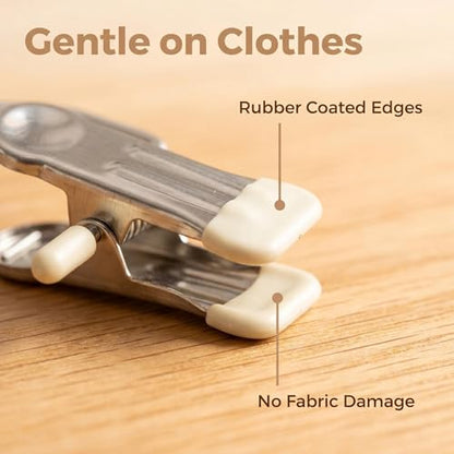 Boot Hangers Clips, 30 Pack Heavy Duty Hanging Clips, Laundry Hooks with Clips, Clothes Pins Closet Organizer Clamps, Bulk Hanger Clips for Pants, Socks, Handbags, Travel
