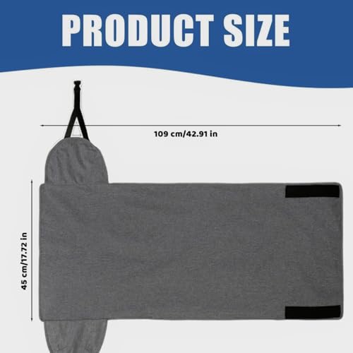 Portable Airplane Foot Hammock, Hardened Plastic Plate at The Bottom, Height Adjustable Feet Rest for Plane Travel, Office, Desk, Bus, Train, Long Trip (Gray)