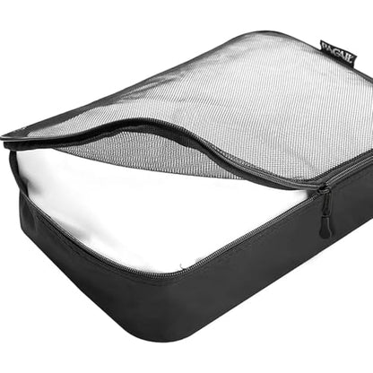 BAGAIL 6 Set Packing Cubes,Travel Luggage Packing Organizers - color: The Black, style: 6 Set