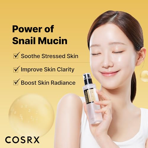 COSRX All About Snail Mucin Korean Skin Care Set, Mini Travel Essentials, Travel Size Gift Set with Snail Mucin Face Wash, Serum, Moisturizer & Eye Cream, Rejuvenating Kit, Mothers Day Gifts for Mom