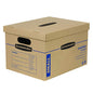 Bankers Box Small Classic Moving Box 5 Pack, Reinforced Handles, Tape-Free Assembly, Box with Lid, 15-in x 12-in x 10-in (7714902) - size: 5 Pack