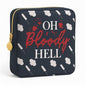 Period Pouch – Compact, Stylish, Discreet Period Bag For School with Waterproof Lining Fits Pads & Tampons, Cute Pad Bag for Teens, Travel, School, Girls Period Kit - color: Black
