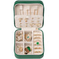 VLANDO Travel Jewelry Case, Small Travel Jewelry Organizer Box for Girls Women - Dark Green - color: Dark Green