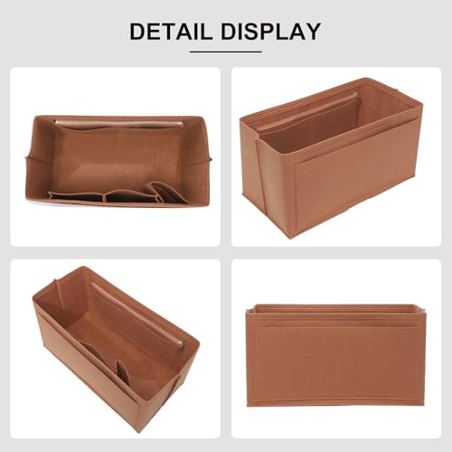 Purse Organizer Insert Compatible with Longchamp Le Pliage L Travel Bag, Brown/LB - color: Gold Brown, size: L Travel Bag