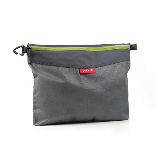 pack all Water-resistant Material Zipper Pouch, Mesh Zipper Bags for Storage, Travel, Office (Gray, Large) - color: Grey, size: Large
