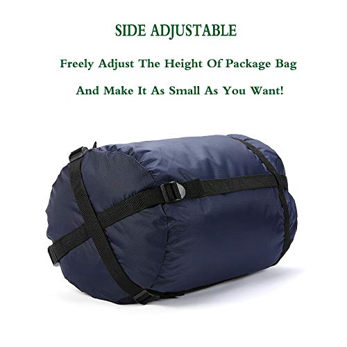 Compression Stuff Sack, 24L/36L/46L Sleeping Bags Storage Stuff Sack Organizer Waterproof Camping Hiking Backpacking Bag for Travel - Great Sleeping Bags Clothes Camping - color: Dark Blue 46L 2-PACK