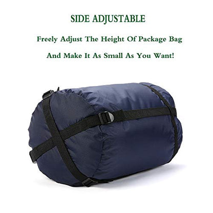 Compression Stuff Sack, 24L/36L/46L Sleeping Bags Storage Stuff Sack Organizer Waterproof Camping Hiking Backpacking Bag for Travel - Great Sleeping Bags Clothes Camping - color: Dark Blue 46L 2-PACK