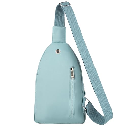 Banelu Small Sling Backpack Crossbody Bags for Women Men, Small Sling Bag Cross Body Bag Fanny Packs Crossbody Purses - Lights Blue - color: D Light Blue