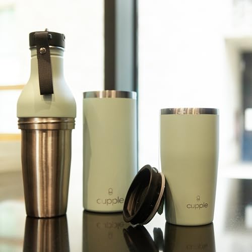 Tumbler, Stainless Steel 2-in-1 Travel Coffee Mug & Water Bottle, Leak Proof Insulated Cup for Hot & Cold Drinks, BPA Free, Fits Most Cup Holders (Sea Green) - color: Sea Green
