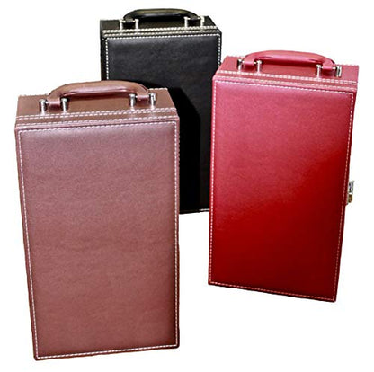 Lifestyle Top Handle Travel Two-Bottle Wine Carrier Case with 4 Piece Wine Accessory Set (Red) - color: Red