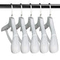 DEDU Suit Hangers for Men 15 Pack, White Coat Hangers Extra Wide Non Slip Width 17.7", Thick Plastic with Pants Bar & Metal Hook - color: White, size: 15 Pack