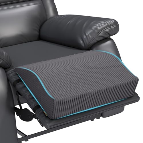 idee-home Recliner Leg Rest Cushion, Recliner Footrest Extender Pillow with Removable Corduroy Cover, Multi Purpose Ergonomic Foot Pillow Back & Lumbar Support Cushion for Bed Sofa Couch, Dark Grey - color: Grey, size: 20 X 17 X 5 In