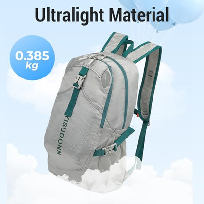 Hiking Backpack, 30L Lightweight Camping Water Resistant Large Hiking Bag Outdoor Travel Daypack for Men Wome - color: Grey