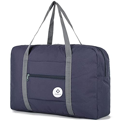 For Spirit Airlines Personal Item Bag Foldable Travel Duffel Bag Tote Carry on Luggage Duffle Overnight for Women and Men - color: 1112 Dark Blue