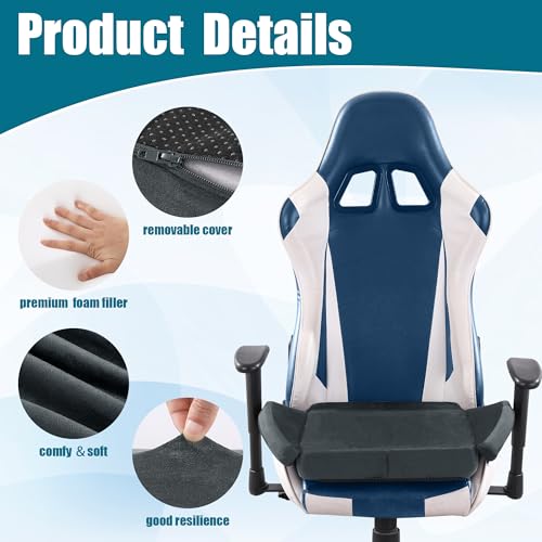 BALAPET Ultra Soft Gaming Chair Cushion for Long Sitting Gamers,Tailbone Pain Reduce Cushion for Office Chair(Gray) - color: Gray