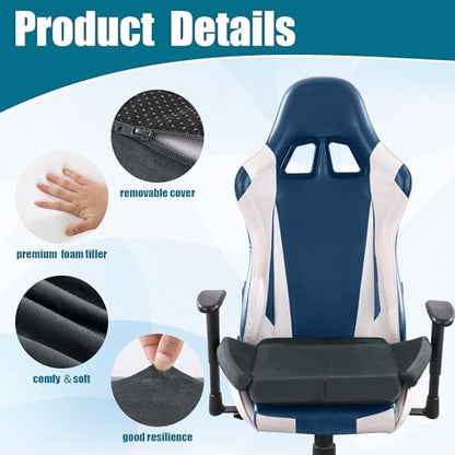 BALAPET Ultra Soft Gaming Chair Cushion for Long Sitting Gamers,Tailbone Pain Reduce Cushion for Office Chair(Gray) - color: Gray