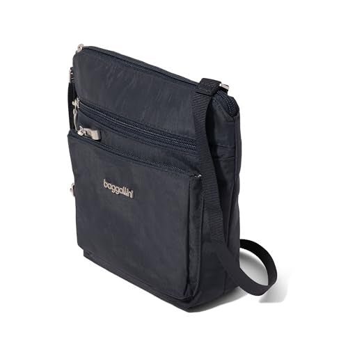 Baggallini Pocket Crossbody Bags for Women 8x8 Small Lightweight Durable Water-resistant Travel Purse W/Rfid - color: French Navy