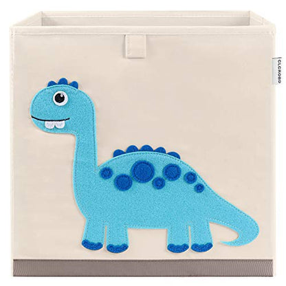 Foldable Animal Cube Storage Bins Fabric Toy Box/Chest/Organizer for Kids Nursery, 13 inch (Dinosaur) - color: Dinosaur
