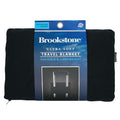 Brookstone Travel Blanket - Super Soft Fleece Throw Blanket with Foot Pocket, Lightweight & Compact Travel Blanket, Plane & Road Trip Essentials, Black Foot Pocket - color: Black Foot Pocket