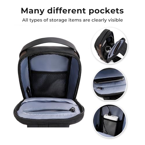 Rcrirth Sling Bag for Men | Anti-theft Crossbody Bag - Crossbody Shoulder Chest Bag for Daily use - color: Blackgold