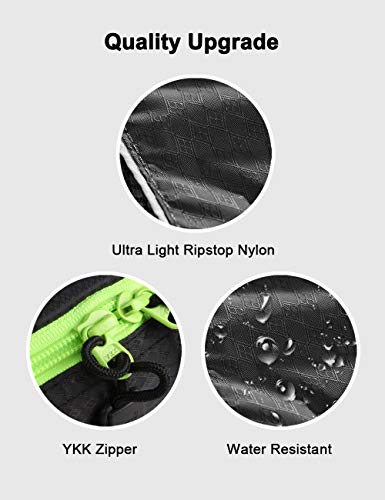 GOX Ultra Light 5 piece Packing Cubes Travel Luggage Organizer 1 Large 2 Medium 2 Small - color: black