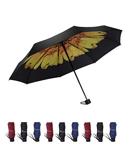 SY COMPACT Travel Umbrella - Lightweight Portable Mini Compact umbrellas-Factory outlet shop - color: yellow