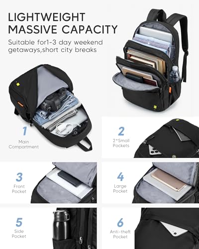 Personal Item Bag 17x10x9 Travel Backpack Carry On Flight Approved Ryanair 40x20x25cm Lightweight Waterproof Causal Bookbag for College, Travel (Gery) - color: Grey