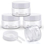 Cosywell Travel Jars Containers Plastic Cream Jars for Toiletries 1oz 4 Pack Empty Lotion Leak-proof & TSA Approved Bottles Accessories with Hard Sealed Lids for Cosmetic Makeup Face Cream (Clear) - color: C-1oz Clear