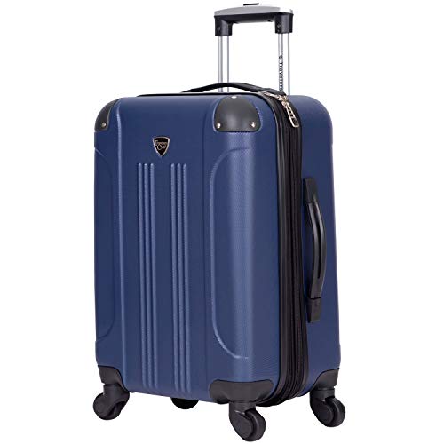 Travelers Club Chicago Hardside Expandable Spinner Luggage, Navy Blue, 3 Piece Set - color: Navy Blue, size: 3 Piece Set
