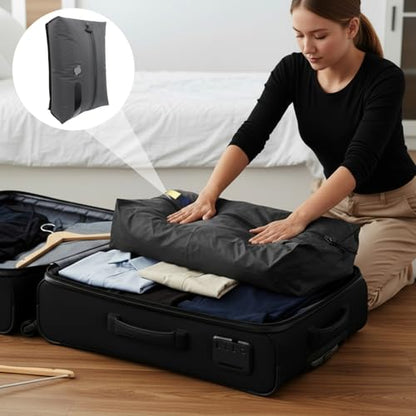 2 Pack Travel Vacuum Bags for Luggage, 17L Travel Compression Bags with Flat Bottom & Window, Space Saver for Luggage, Suitcase & Backpack Organization, Vacuum for