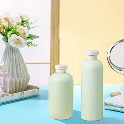 10oz Squeeze Bottles with Flip Cap, Refillable Plastic Travel Bottles for Creams, Lotion, Shampoo, Conditioner (2 Pcs) - color: Green, size: 300ml/10 oz