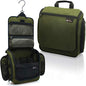 D&D Wanderlust D&D Hanging Travel Toiletry Bag for Men and Women – Cosmetics, Makeup and Toiletries Organizer Kit with 10 Compartments - color: Green