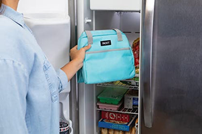 PackIt Freezable Hampton Lunch Bag, Soft Mint, Built with EcoFreeze Technology, Collapsible, Reusable, Zip Closure with Front Pocket and Shoulder Straps, Perfect for Tweens and Adults - color: Soft Mint