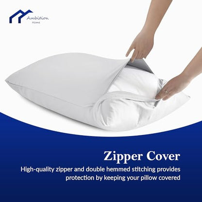 Toddler Travel Small Pillow Cases 12x16 Inch with Zipper Closure Pack of 2 Travel Pillow Cover 500 Thread Count 100% Egyptian Cotton Toddler Pillow case 12 x 16, Silver Grey - color: Silver Grey, size: Toddler 12x16