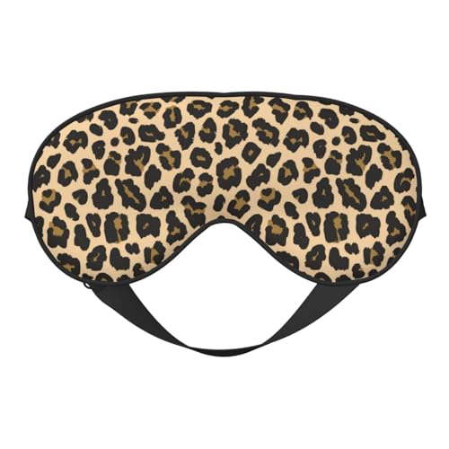 Sleep Eye Mask Brown Leopard Sleep Mask for Women Men Comfortable Eye Mask with Adjustable Strap Soft Eye Cover Blindfold for Travel Yoga Nap Shift Work - color: Brown Leopard