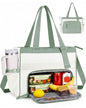 HOMESPON Lunch Bag, 24.5L Large Tote Bag for Women, Laptop Bag Fits 15.6" with Insulated Lunch Compartment & Shoulder Strap, Work Tote for Nurse, Teacher, Office, Commute, Travel, Beige-green - color: Green