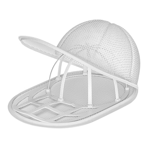 Hat Washer Cage, Snap-Lock Design, Foldable & Portable for Washing Machine Dryer Dishwasher - color: White-1-Pack