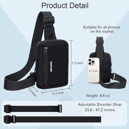 Small Sling Bag for Women Men Chest Bag Water Resistance Mini Crossbody Bag Adjustable Strap Lightweight Shoulder Bag - color: 05-white
