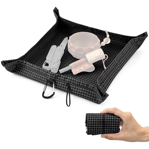HIKEMAN Mini Hiking Seat Mat，Portable Lightweight Folding Mat，Outdoor Sitting Pad， Double-Sided Waterproof seat Cushion，Suitable Camping Seat for Picnic, Camping, Hiking - color: Black