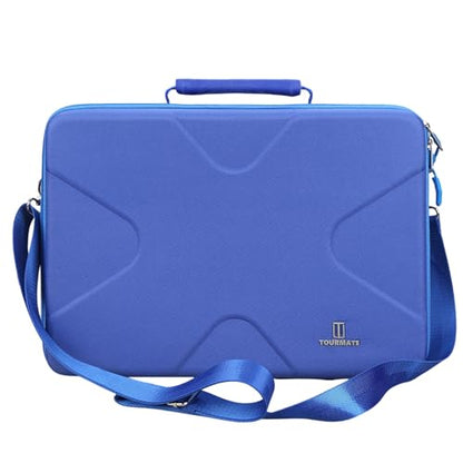Tourmate Hard Storage Case for BOIFUN/YOTON/POFOTO/PJGCWB/WONNIE 17.5" Portable DVD Player，14'' 15.5" 15.7" 16.9" With Fixed Spring Rope EVA Box (Only Case) (Blue) - color: Blue